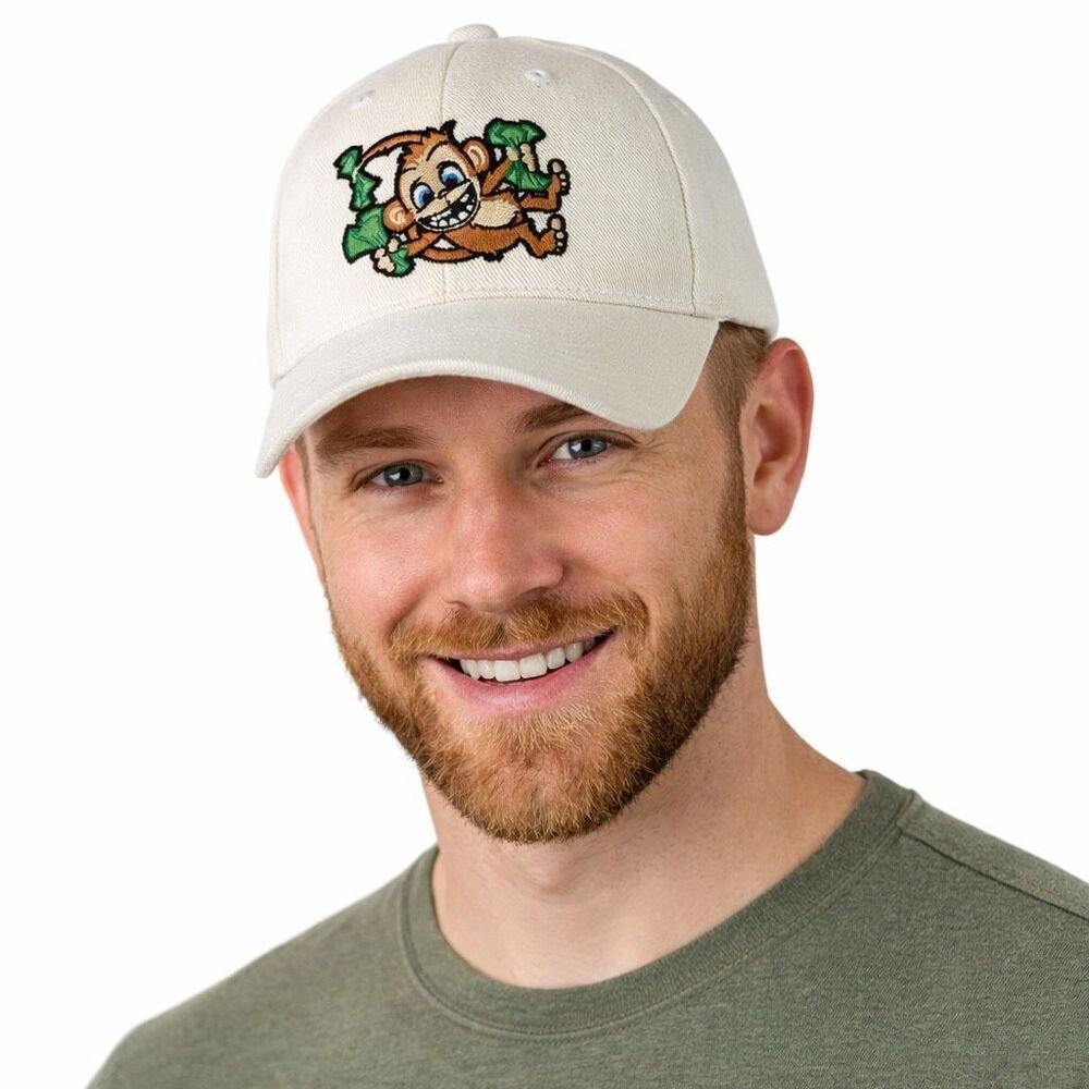 Melon Wear Monkey Embroidered Baseball Cap Cotton Streetwear Y2K Skate Hat